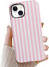 GLBYDLO Striped Case for iPhone 15, Cute Phone Case, Aesthetic Pattern Design, Hybrid