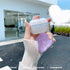 Olytop Cute Glitter Airpods 2nd/1st Generation Case with Cleaner Pen, Shell Pattern Cover with Pearl Keychain