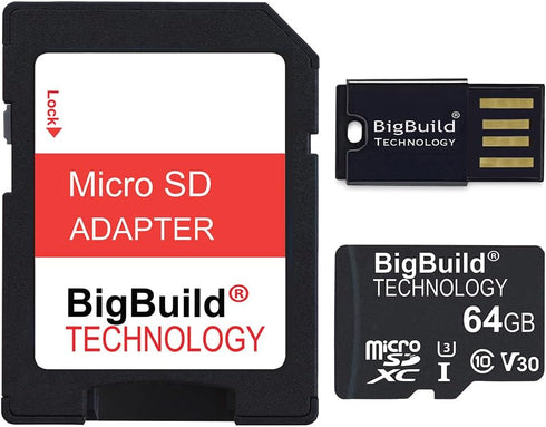 64GB Ultra Fast 100MB/s U3 microSDXC Memory Card for Amazon Fire 7, 8, 10, Plus, Kids Edition, HD Edition Tablet