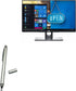 BoxWave Stylus Pen for Dell P2418HT (23.8"), DualTip Capacitive Stylus, Metallic Silver