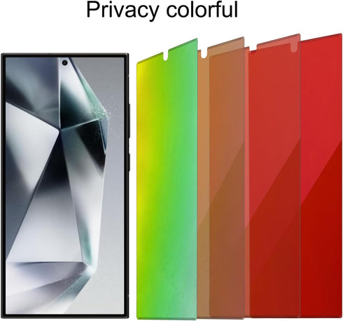 2 Pack Anti-Spy Privacy Screen Protector for Samsung Galaxy S24 Ultra 6.8" + 2 Pack Camera Lens Glass Protector