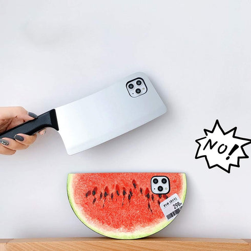 SGVAHY Creative Case for iPhone 7Plus/8Plus - Fun 3D Kitchen Knife Shape Case, Anti-Drop Protection, Silver