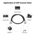 RG8x Jumper Cable 2ft, 3 Pack CB Coax Cable PL259 UHF Connector for Ham Radio and Antenna Analyzer