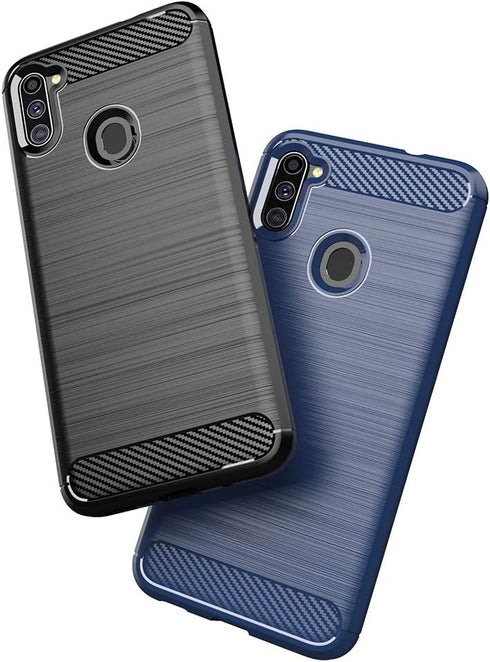 Asuwish Compatible with Samsung Galaxy A11 Case, Slim Silicone Protective Cover and Tempered Glass Screen Protector