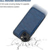 ONETOP Wallet Case for iPhone 13, PU Leather Kickstand with Card Holder, Double Magnetic Clasp, 6.1 Inch (Blue)