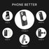 PopSockets iPhone 12/12 Pro Case with Repositionable Slide Grip, Compatible with MagSafe - Black