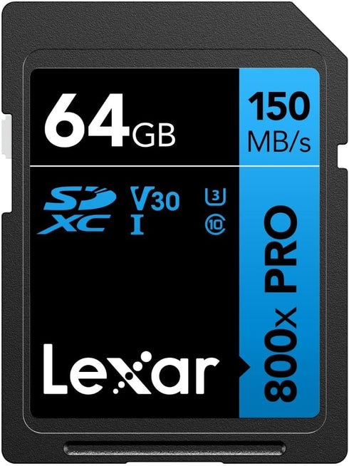 Lexar High-Performance 800x PRO SD Card 64GB, SDXC UHS-I Card, SD 3.0 Card
