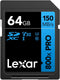 Lexar High-Performance 800x PRO SD Card 64GB, SDXC UHS-I Card, SD 3.0 Card