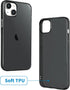 JJGoo Clear Transparent Soft Shockproof Case for iPhone 14 Plus 6.7 inch 2022, Slim Thin Bumper Cover - Black