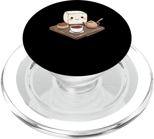 Stinky Tofu Chinese East Asian Food Designs Stinky Tofu With A Tea Set PopSockets PopGrip for MagSafe