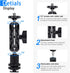 Magic Arm Cool Ballhead Double Ball Head Adapter with 1/4’’ Screw & Cold Shoe Mount - 2 Pack for Cameras