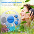 Portable AM/FM Shower Radio, Waterproof Hanging Radio with Built-in Speaker (Blue+White)