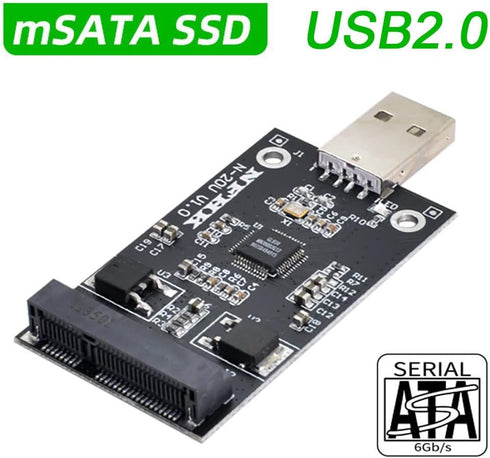 NFHK Mini PCI-E mSATA to USB 2.0 External SSD Adapter, Pen Driver Card Without Case