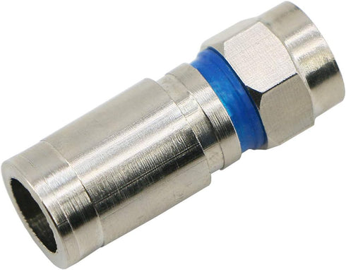 PASOW Compression RG6 F Connector Coax Coaxial Adapter Plug for Satellite & Cable TV (25 Pack) by PASOW