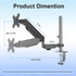 17 32 inch 22lbs, 75x75mm 100x100mm,Pneumatic suptek Single Monitor Arm for Desk Mount Stand,Adjustable Monitor Arm