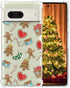 Christmas Red Heart Pattern Clear Phone Case for Google Pixel 7 - Soft, Slim, Shockproof Cover for Boys & Girls.