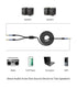 Menewstart 1/8" 3.3FT, 3.5mm Sets TRS Stereo Splitter Cable Black, Male to Dual Male, Y-Splitter Stereo Audio Cable