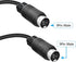 S-Video Mini-DIN 9-Pin Male to Male Audio Cable for Projector, TV, Monitor (10Ft/3m)