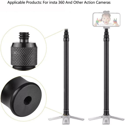 Yoidesu 1.5M 7 360X3 3 X2 Selfie Stick, Section Carbon Fiber Extended Super Long Pole Professional Action Camera Selfie