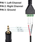 Poyiccot 3.5mm Screw Terminal Connector Cable, 3.5mm Stereo Audio Male Jack to AV 3 Pin Adapter Cable, 30cm