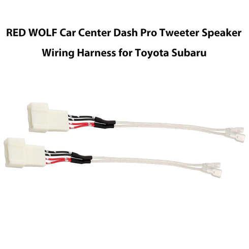 RED WOLF Car Front Dash Tweeter Speaker Wiring Harness for 2008-2022 Toyota RAV4 Camry 4Runner Highlander