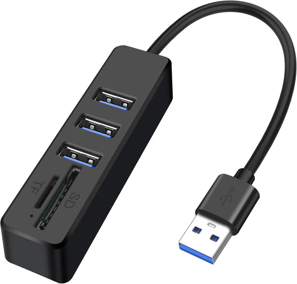 XMSJSIY USB Hub Splitter 5 in 1 USB A Multiport Adapter with 3