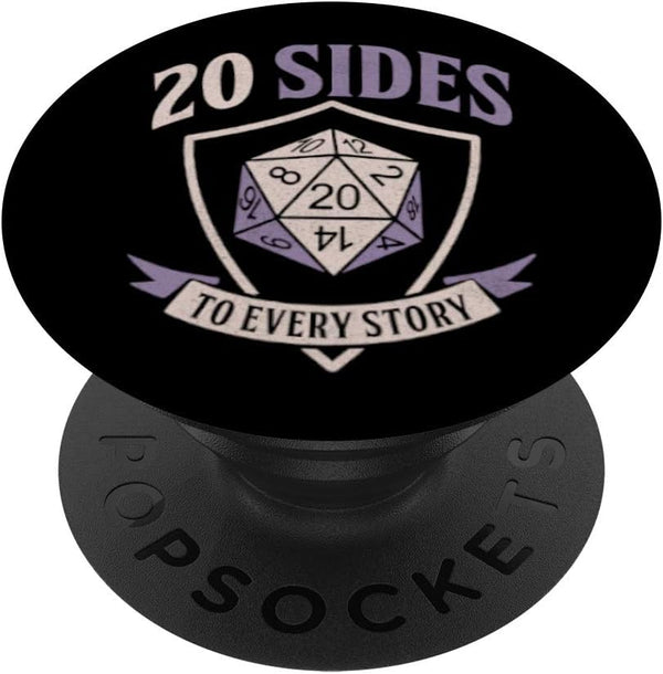 Tabletop Game RPG D 20 Dice PopSockets PopGrip: Swappable Grip for Phones & Tablets
