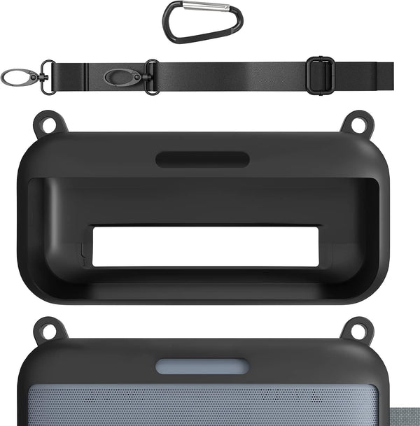 Geekria Silicone Speaker Case Cover for Bose SoundLink Flex, Protective Waterproof Soft Skin with Shoulder Strap