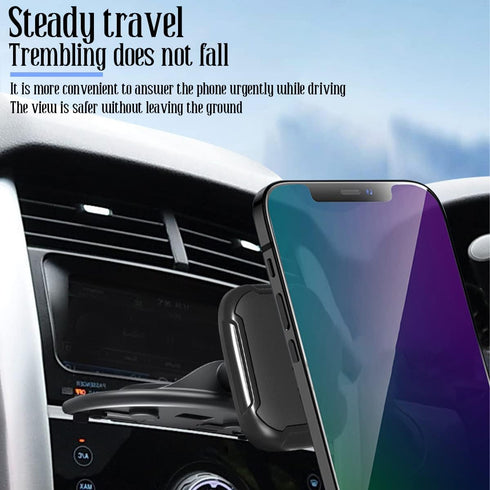 Car Phone Holder for CD Slot, Magnetic Cell Phone Mount for CD Player, One Button Release, 360° Rotation, Compatible