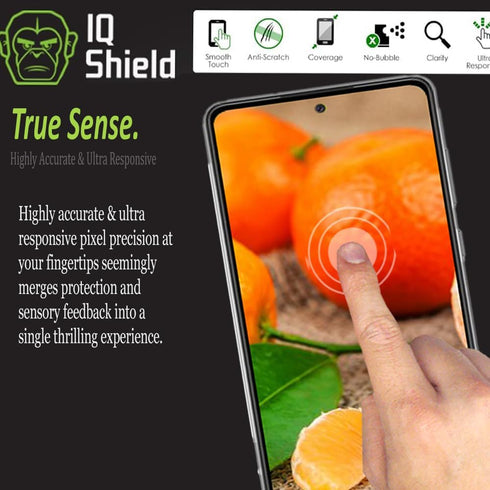 IQShield Screen Protector for Samsung Galaxy A52 5G, 2-Pack Anti-Bubble Clear TPU Film