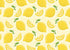 CORFOTO Fabric 7x5ft Lemon Pattern Backdrop Yellow Lemons Slices Green Leaves Citrus Pattern
