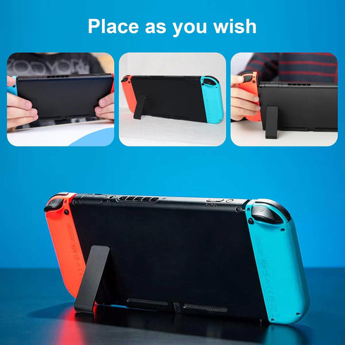 Kickstand Stand Replacement Repair Parts, Back Shell Holder Tool Kit Compatible with Switch Console, Transparent