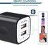 USB Wall Charger / Ailkin 3-Pack 2.1Amp Dual Port Fast Charging Adapter / Cube Box for iPhone 15 14 Pro 13 12 SE XS 8
