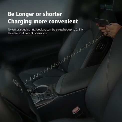 AICase 90 Degree Coiled Charging Cable, Right Angle Design Gaming LED Cord 6ft/1.8m for iPhone XS/8/7/Pad Pro Air