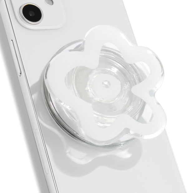 On The Grip OnTheGrip Cute Transparent Daisy Flower Shape Design Mobile Phone Grip Compatible with