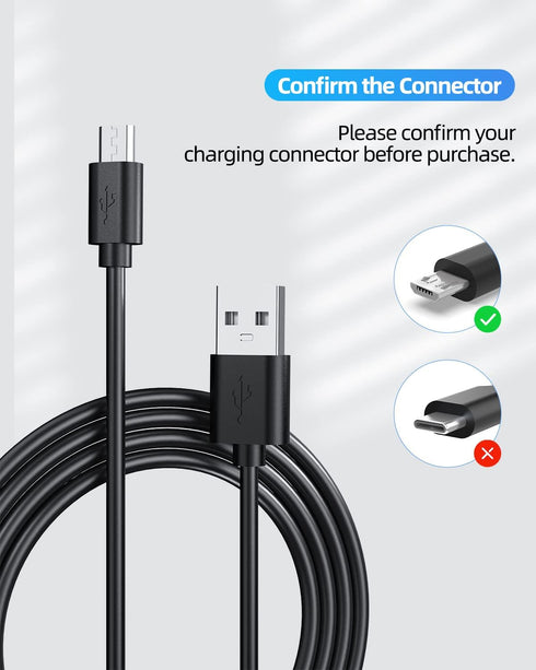 USB-A to Micro USB Power Cord Cable Replacement by Nicpower