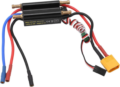 30A 2-4S 450mm Brushless RC Boat ESC, Electric Speed Controller for Boat Models, High Performance Marine ESC