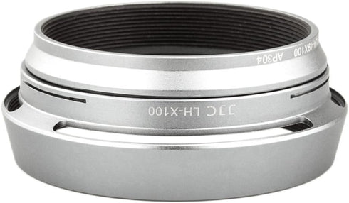 JJC LH-JX100 Silver Filter Lens Adapter & Hood for Fuji Finepix X100V, X100F, X70, X100S, X100T Cameras
