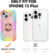 MARKILL iPhone 15 Plus Case (6.7") - Rugged Heavy Duty, Military Grade Drop Protection, Rotate Ring Stand, Rainbow Pink.