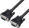 DTech 10ft DB9 to DB9 RS232 Serial Cable Male to Male Null Modem Cord for Computer Data Communication (Black)