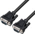 DTech 10ft DB9 to DB9 RS232 Serial Cable Male to Male Null Modem Cord for Computer Data Communication (Black)