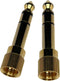 CESS 2-Pack 1/4" Stereo Phone Screw-On Adapter, Male 1/8" to Male 1/4" Stereo