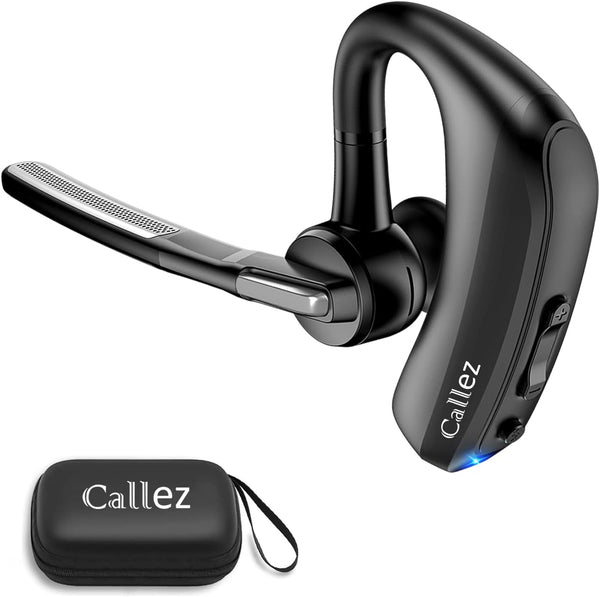 Callez Bluetooth Headset V5.0, CVC8.0 Dual Mic Noise Cancelling Wireless Earpiece for iPhone Android Cell Phone Trucker