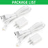 2Pack Power Adapter Compatible with Google Nest Cam Outdoor/Indoor, 6.5ft Weatherproof Charger Cable for Continuous