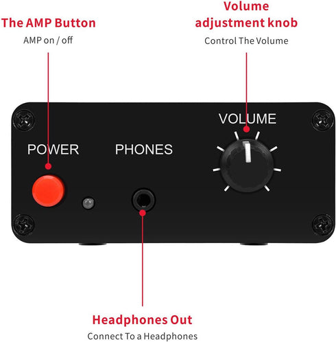 ATNEDCVH 20dB NE5532 3.5mm 3.5mm Mini Small Stereo Audio preamplifier, Headphone Amplifier, Gain Phono Turntable