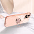Omorro Rose Gold iPhone 13 Pro Case - Kickstand Ring Holder with 360 Rotation, Slim Luxury Girly Case