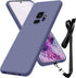 Samsung Galaxy S9 Case 5.8 inch, Soft Liquid Silicone Full-Body Protective Case with Neck Lanyard Strap (Dark Purple)