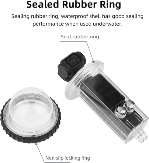 40M/131FT Dive Case for DJI Osmo Pocket 3, Waterproof Protective Underwater Housing Cover with Accessories