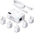 WAUDM 250W Conversion Plug, International Travel Converter with 2 USB and 2 USB-C