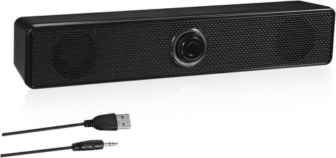 HOMSFOU Sound Bar Home Soundbar System 2.0 Stereo Desktop Speaker for Tv Pc